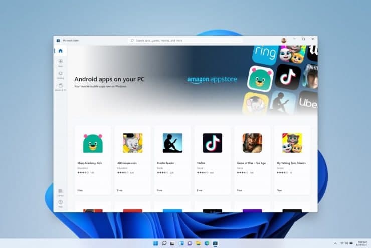 Android applications will run on Windows 11